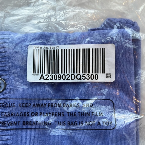 D & Co. Essentials Lilac Women’s Cardigan NWOT - Picture 6 of 6